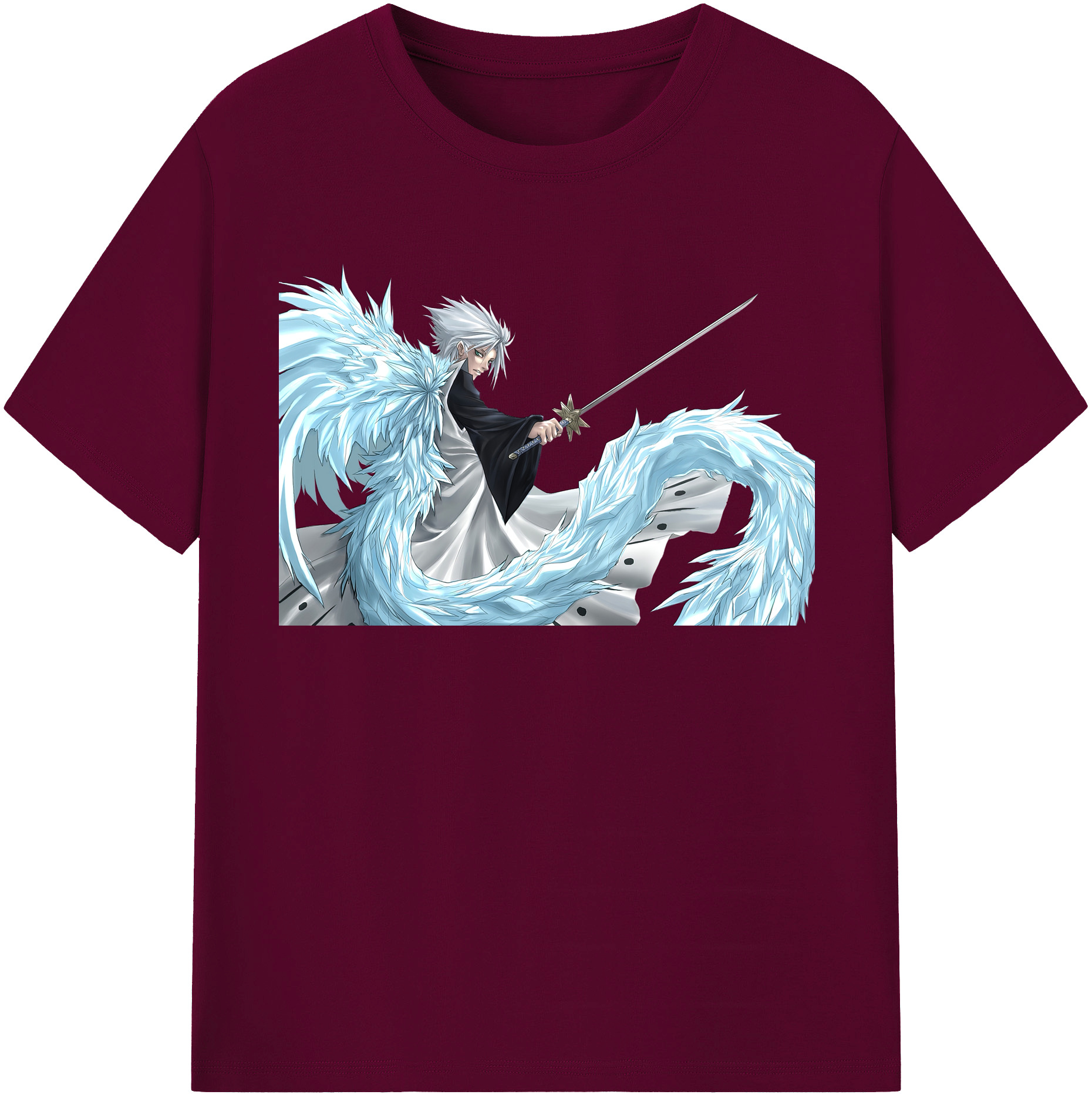 （画像用） ブリーチ 日番谷冬獅郎（ひつがや とうしろう） BLEACH Hitsugaya Toushirou レディースカジュアルプリントTシャツ（綿100％）